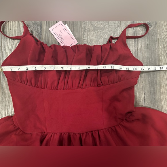 Bnwt size XL pinup girl clothing Holly swing burgundy - Picture 2 of 5